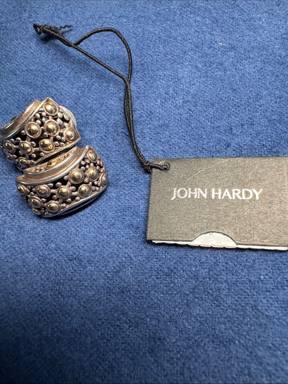 John Hardy Jaisalmer Dot vintage earrings made of sterling silver with 18k gold